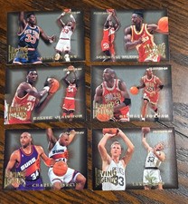 1993-94 Fleer Living Legends Complete 6 Card Insert Set Michael Jordan, Bird picture