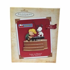 2004 Hallmark Love to Dance Ornament - Peanuts - Snoopy and Schroeder picture