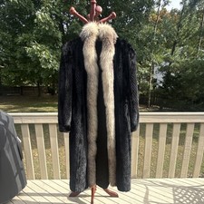 Vintage Ranch Mink Coat w/ Crystal Fox Tuxedo Trim picture
