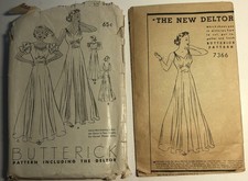 Vtg 1923 Misses Evening Or Dinner Dress Pattern Butterick 7366 Size 14 Bust 32 picture