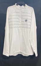 Levelwear Men's Toscana Frequency 1/4 Zip Pullover White Quilted Sz 2XL NWT picture