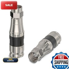 THE CIMPLE CO RG11 Compression Connectors F81 F-Type 75 Ohm 3 GHz Black 100 Pack picture