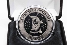 Disneyland 70th Anniversary Limited Edition Platinum Plated Coin #0675/1,350 picture