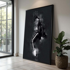 Michael Jackson Dance Pose Art Black and White Music Decor Poster picture