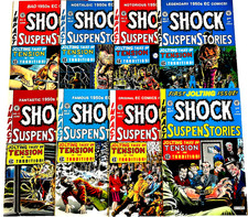 SHOCK SUSPENSTORIES 1 2 3 4 5 6 7 8 RUN- CLASSIC 1950's E.C. REPRINTS - GEMSTONE picture