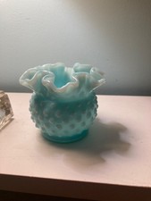 Two  Fenton Glass Pastel Vases picture