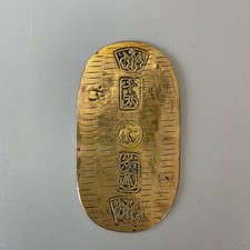 Edo Period Gold Shinbun Koban Old Currency Coin 6.68cm 10.4g picture