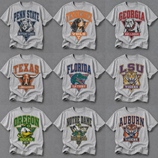 Vintage College Mascot Shirt University Fan Tee Retro Sports Graphic T-Shirt V2 picture