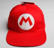 Super Mario Unisex Kids' Nintendo Adjustable M Logo Snapback Hat WR4 Red OS NWT picture
