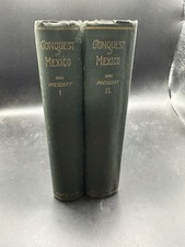 Antique Conquest of Mexico William H Prescott Hurst Co 2 Vol Set Hardcover  picture