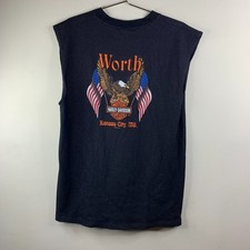 Vintage 1998 Harley Davidson Tank Top T Shirt Mens XL Kansas City Eagle picture
