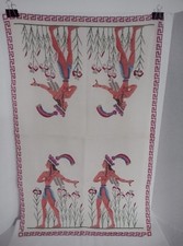 VTG Greek Folk Cross Stitch Linen Runner Knossos Minoan Prince of Lilies 28