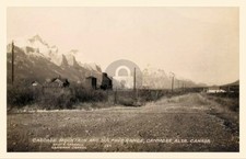 Canmore AB Canada Cascade Mountain & Sulphur Range 1900s RPPC Postcard COPY picture