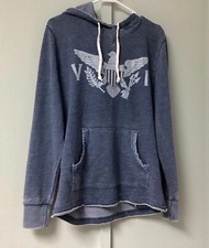Alternative Mens School Yard Size Small Hoodie VI Flag Dark Navy White New picture