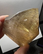 LOADED Rutile in Smoky Quartz Polished Point - 430g Brazil Rutilated Tower picture