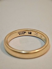Antique Tiffany & Co. 18k Yellow Gold Wedding Band Ring 1900’s 6.5 Comfort Fit picture