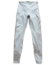 Lululemon Clear The Court 28 White With Hint of Pink  Leggings Women's Size 4 picture