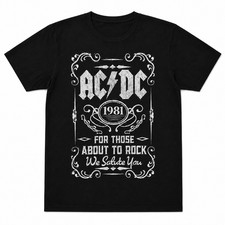 AC/DC For Those About to Rock 1981 Vintage T-Shirt S-5XL picture