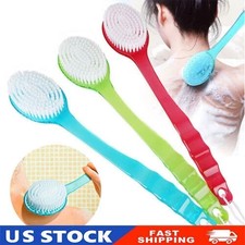 Long Handle Bath Body Brush Soft Back Shower Exfoliating Skin Scrubber Massager picture