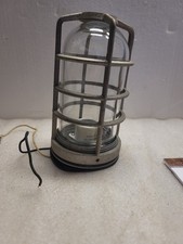 Vintage Stonco Industrial Explosion Proof Light Cage w/ clear Glass Globe NOS picture