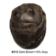 Mens Hair Replacement Ultra Thin Skin Toupee All Colors Hairpieces PU System Wig picture