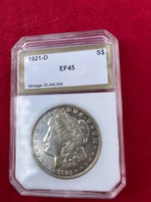 1921-D Morgan Silver Dollar Extra Fine, PCI EF45. Beautiful, No Reserve picture