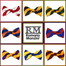 Romario Manzini® Men's collegiate Stripe Pre-Tied Bow Tie (23 colors) picture