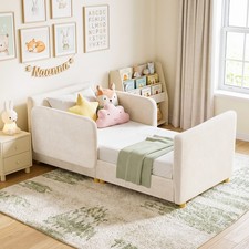 2-in-1 Children's Sofa Bed with Removable Baffle Lounger Sleeper for Kids picture