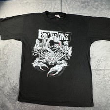 Vintage Scorpions T Shirt XL 90s Tease Me Please Me Tour Single Stitched Band picture