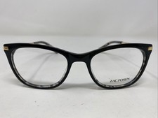 Zac Posen Gladys BK 52-19-145 Black Marble/Gold Full Rim Eyeglasses Frame TP36 picture