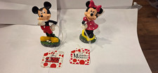 Vintage Disney Mickey and Minnie Mouse Mini Figurines – Matching Pair w/ Tags picture