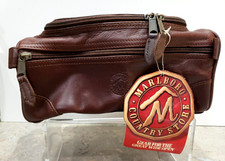 Vtg 1990s Marlboro Country Store Leather Toiletry Bag Brown 11 X 6 X 5 NOSWT picture