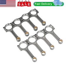 5.7'' I-Beam 5140 Connecting Rods For SBC Chevy 350 Bushed Floating USA US NEW picture