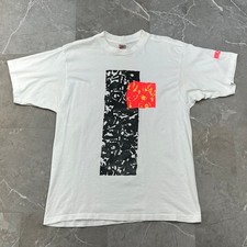 90s Vintage Nike Basketball Graphic Tee Mens Small Abstract Art Shirt White picture