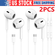 2PCS USB-C Type C Wired Headphones Earbuds for iPhone 15 16 17 18 Pro Max Plus picture