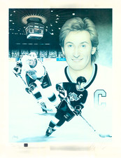 Wayne Gretzky Oilers Kings Autographed Signed Lithograph Poster AMCo COA 3807 picture