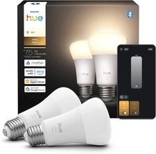 (2 - PACK) Philips Hue 9290024691A White Bluetooth 10.5W A19 1100 Lumen LED Bulb picture