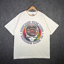 Vintage Grateful Dead Shirt XL 90s 1998 Furthur Festival Fractal Rusted Root picture