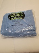 Vtg Blue Squire Blanket 72