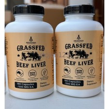 NEW!2 Bottles Ancestral Booster Grass-Fed Beef Liver Supplement, 180 Capsules picture
