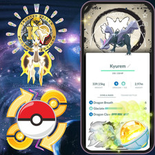 Pokémon —GO— P.T.C or TRADE— Shiny Kyurem — Level 50 3 Moves Glaciate —Digital♻️ picture