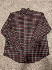 Brooks Brothers Red Tartan Cotton Button Down Long Sleeve Shirt Size Large picture