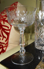 Fostoria Willowmere Champagne Etched Crystal Stem # 6024 Etch # 333 picture