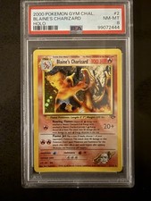 Blaine's Charizard 2/132 Gym Challenge Holo Rare PSA 8 (2000) picture