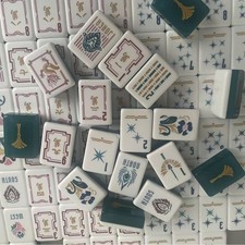 Acrylic American Mahjong with Golden Ginkgo Pattern for Party Hand Play Games picture