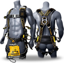Fall Arrest Safety Harness ANSI OSHA Construction Climbing Safety Gear Black picture