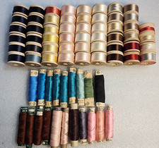 Lot of 72 Vtg Belding Corticelli* & Others Spools Silk Thread Size D New/Used picture