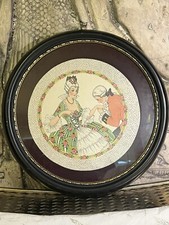 Antique 1900s Hat Box Label Professionally Framed In Vintage Frame Victorian picture