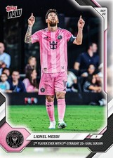Lionel Messi 3rd Consec 20+ Goal Season - 2026 MLS Topps NOW - Card 86 Presale picture