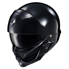 SCORPION EXO COVERT 2 MOTORCYCLE HELMET GLOSS BLACK SIZE X-LARGE picture